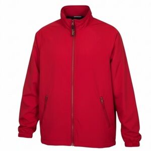 L.L. BEAN Red Warm Up Bomber Jacket Nylon Fleece Lined Preppy Granola Size S